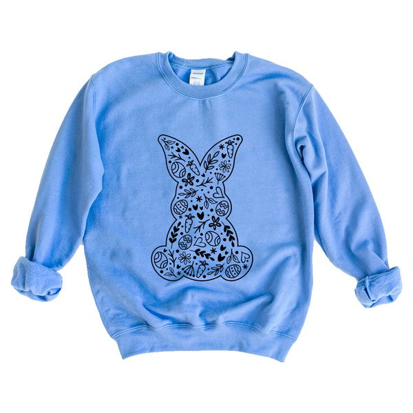 Easter Elements Bunny Graphic Sweatshirt