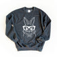 Bunny Face with Bowtie Graphic Sweatshirt