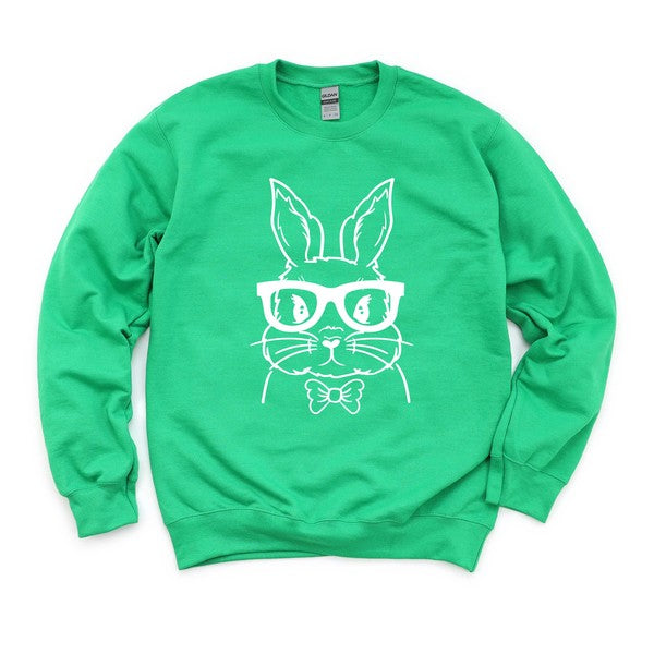 Bunny Face with Bowtie Graphic Sweatshirt