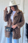 OPENFRONT LONG SLEEVE COLLARED FUR COAT FUR JACKET