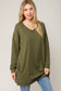 Plus Oversized V Neck Sweatshirt Pullover Tunic