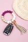 Silicone Gold Leo Key Ring Bracelet