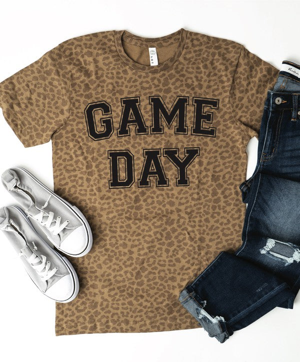 Game Day Leopard Graphic Tee