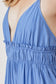 SHIRRED RUFFLE FOLDED DETAIL MAXI DRESS