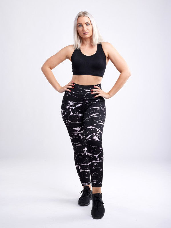 High-Waisted Classic Gym Leggings w Pockets