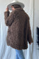 OPENFRONT LONG SLEEVE COLLARED FUR COAT FUR JACKET