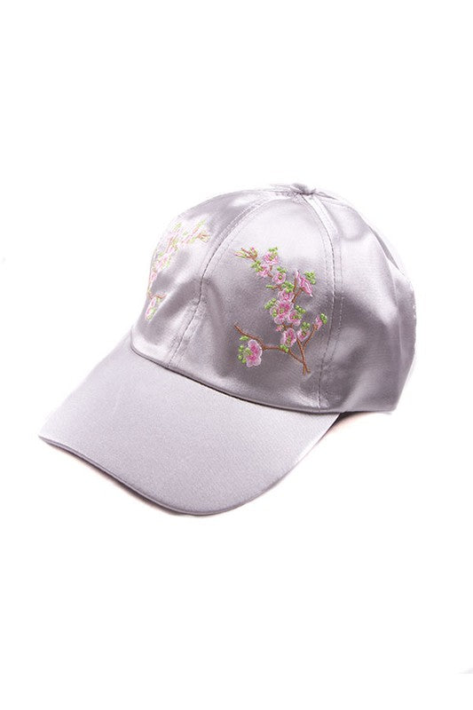 FLOWER SATIN CAP