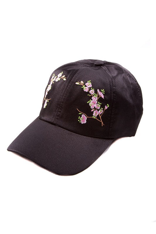 FLOWER SATIN CAP