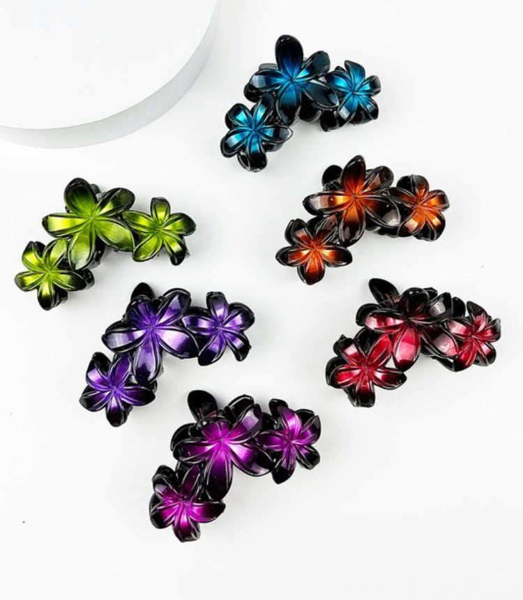 Flowered Hair Clips