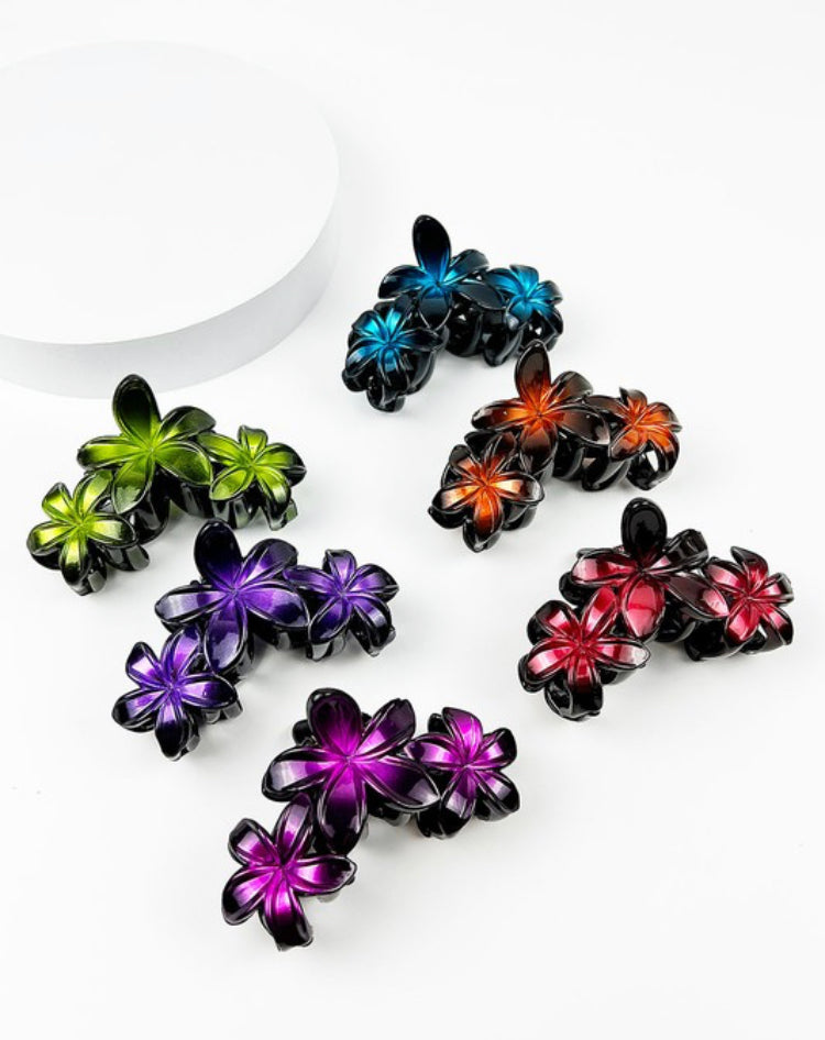 Flowered Hair Clips