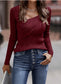 Wine Crisscross Sweater